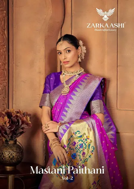 Mastani Paithani Vol 2 By Zarkaashi Katan Silk Wedding Wear Saree Wholesale Price In Surat
